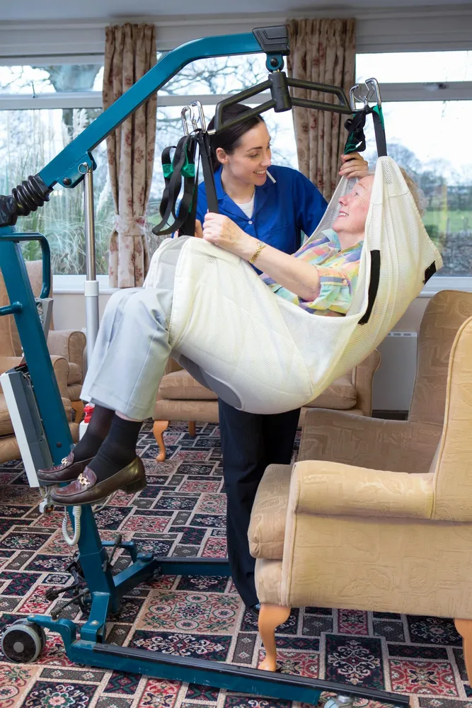 Compassionate Care Support Worker with Client